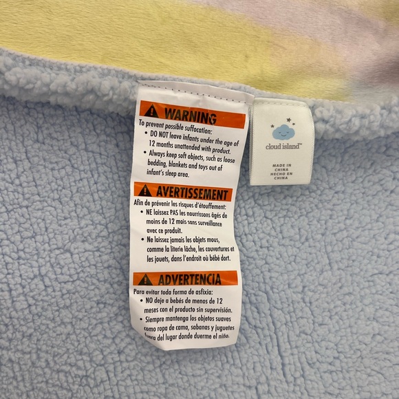 Plush BABY BLANKET - Cloud Island * Unisex BRUSHSTROKES pattern 30x40 Super Soft - Picture 12 of 12